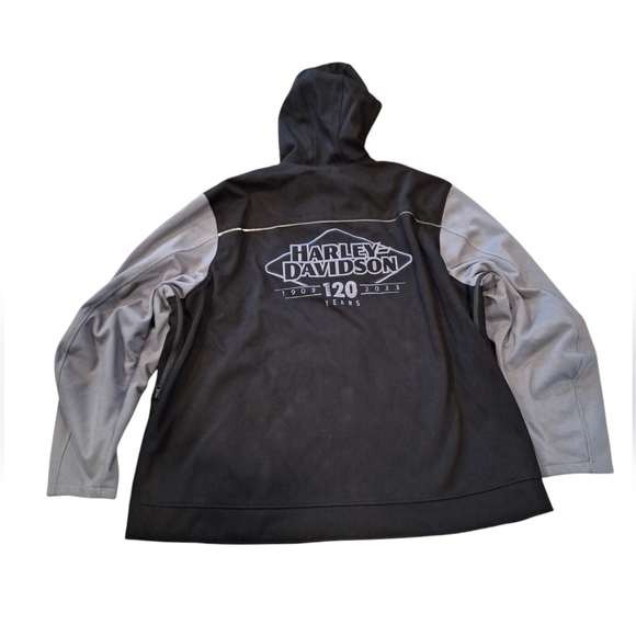 NWT Harley-Davidson 120th Anniversary Deflector Riding Fleece Black Jack… - Picture 4 of 14